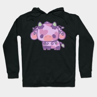 fluffy lavender cow Hoodie